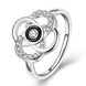 Wholesale Classic Platinum Plant White Rhinestone flower Ring For Women Temperament Jewelry Accessories Gift TGGPR025