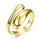 Wholesale Trendy  Vintage Exaggerated Personality Classic 24K Gold Geometric Ring TGGPR200