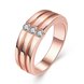 Wholesale Classic Rose Gold Geometric White CZ Ring Engagement Ring For Women Gift TGGPR067