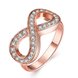 Wholesale Hot sale Jewelry Infinity 8 Symbol Trendy Titanium Geometric White Crystal Ring TGGPR135