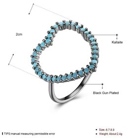 Wholesale Fashion vintage heart shape High Quality Natural Turquoise Rings for Women Trendy Jewelry Gifts TGNSR031