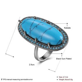 Wholesale jewelry from China Charms Natural Turquoise Rings silver color Women's Vintage Anniversary Party Gifts TGNSR033