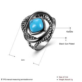 Wholesale Vintage Trendy big square shape Turquoises Rings for Women Gifts Party Wedding Jewelry TGNSR012