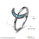 Wholesale Fashion vintage curved moon High Quality Natural Turquoise Rings for Women Trendy Jewelry Gifts TGNSR016