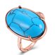 Wholesale jewelry from China Charms Natural Turquoise Rings rose gold Women's Vintage Anniversary Party Gifts TGNSR017