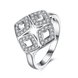 Wholesale Trendy 925 Sterling Silver Sparkling Ring Classic square CZ Finger Rings Engagement Fashion Wedding Jewelry wholesale TGSLR048