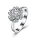 Wholesale Fashion 925 Sterling Silver Snowflake CZ Ring For Women Classic Elegant Bridal Wedding Jewelry Engagement Rings TGSLR094