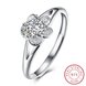 Wholesale Personality Fashion jewelry OL Woman Girl Party Wedding Gift Simple White AAA Zircon S925 Sterling Silver flower Ring TGSLR142