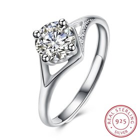 Wholesale Popular 925 Sterling Silver square CZ Ring Sparkling Ring Classic Finger Rings Engagement Fashion Wedding Jewelry TGSLR208