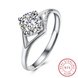Wholesale Popular 925 Sterling Silver square CZ Ring Sparkling Ring Classic Finger Rings Engagement Fashion Wedding Jewelry TGSLR208