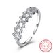 Wholesale 925 Sterling Silver white ZC Hollow Ring Temperament Personality Fashion Gift Female open rings Decoration Accessory TGSLR139