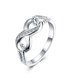 Wholesale Exquisite White 8 shape Infinity Rings For Women Wedding Engagement Promise Ring Jewelry Valentine's Day Gifts For Her TGSPR510