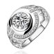 Wholesale Fashion Luxury  Silver Plated Round ablaze Zircon Ring for Women SPR565