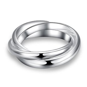 Wholesale Classic Exquisite Design  Silver Plated Copper Round Ring for Unisex SPR579