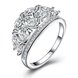 Wholesale Fashion Luxury Zircon Crown Ring for Women Bride Engagement Wedding ring SPR587