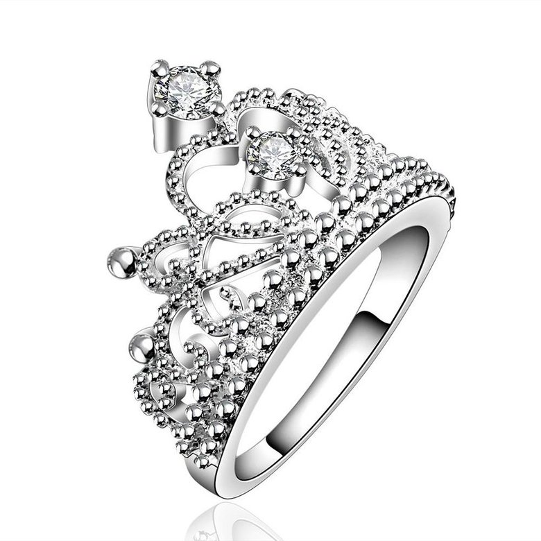 Wholesale Fashion Luxury Zircon Crown Ring for Women Bride Engagement Wedding jewelry SPR590