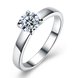 Wholesale Fashion Elegant Design Silver Plated ablaze Zircon Ring for Women Bride Engagement Wedding jewelry SPR601