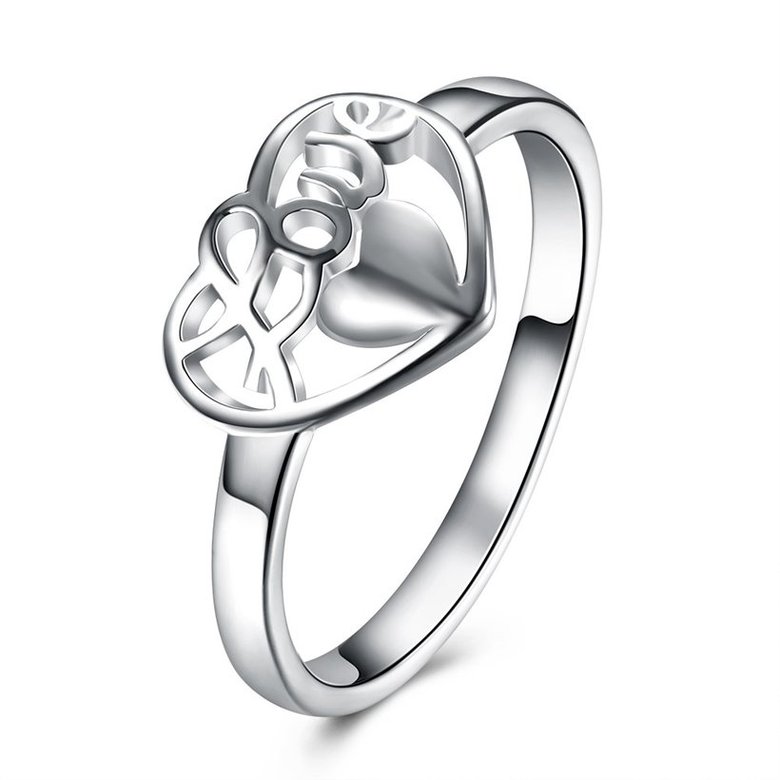Wholesale Fashion Elegant Design Silver Plated Heart Shaped Ring for Women wedding jewelry SPR603