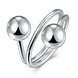 Wholesale Two Round Balls Ring Silver plated color Rings For Women Jewelry from China TGSPR082