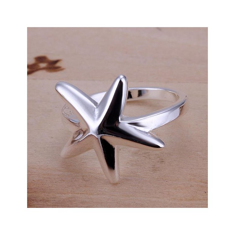 Wholesale Hot new products Europe and America retro creative jewelry silver fashion sea star ring high quality TGSPR172