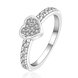 Wholesale Classic Simple Silver rings Cheap Heart Ring For Women Cute Romantic Birthday Gift For Girlfriend Fashion Zircon Stone Jewelry TGSPR314