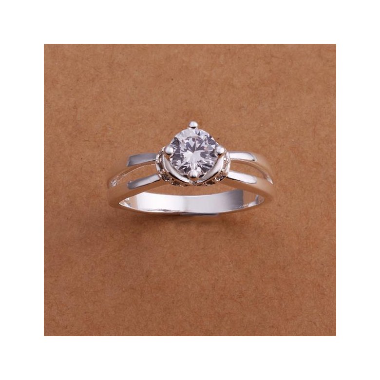Wholesale Lose money promotion best selling Romantic Trendy silver zircon crystal anti-allergy ladies wedding rings jewelry gift TGSPR393