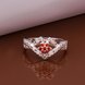 Wholesale Romantic Classical Female AAA Crystal red Zircon Stone Ring Silver color Finger Ring Promise Engagement Rings for Women TGSPR559