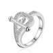 Wholesale Hot sale rings from China Romantic Love Heart Key Lock Rings For Women Purple Sweet Silver Ring Wedding Party Luxury Jewelry TGSPR152
