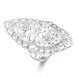 Wholesale Hot sale rings China Vintage Rhinestone Rings For Women Silver Color Hollow Big Ring Wedding Party Jewelry TGSPR060