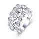 Wholesale Silver Stackable round CZ Zirconia Finger Rings For Women High Quality Wedding Engagement Jewelry Gift TGSPR123