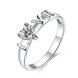Wholesale Romantic Silver Ring from China Letter LOVE heart White CZ Banquet Holiday Party wedding jewelry TGSPR227