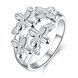 Wholesale Fashion silver plated rings from China Vintage Flower Ring for Women Wedding party jewelry  TGSPR235