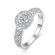 Wholesale Trendy Silver rings from China Shiny white rings Banquet Holiday Party wedding jewelry TGSPR248