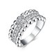 Wholesale European Fashion Woman Girl Party Wedding Gift AAA Zircon Silver Ring TGSPR372