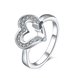 Wholesale New Design Fashion silver plated Heart Shape Classic Love Ring 5A Zircon Finger Rings For Women Engagement Jewelry TGSPR429