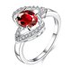 Wholesale rings from China for Lady Promotion Romantic Shiny red Zircon Banquet Holiday Party Christmas wedding jewelry TGSPR191