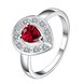 Wholesale rings Classic Big red Crystal Heart Rings For Women Girls Romantic Engagement Wedding Jewelry Birthday Gifts TGSPR273