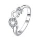 Wholesale Cheap Simple Heart in heart Ring For Women Cute Rings Romantic Birthday Gift For Girlfriend Fashion white Zircon Stone Jewelry TGSPR322