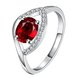 Wholesale Fashion Women's Rings With Oval Cut AAA red Olive Zircon Ring banquet Wedding Gifts TGSPR359