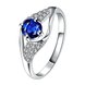 Wholesale Fashion Women's Rings With Oval Cut AAA blue Zircon Ring banquet Wedding and valentine's  Gifts TGSPR389