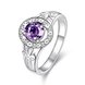 Wholesale Fashion jewelry from China Romantic Classical purple Zircon Silver color Finger jewelry Promise Engagement party Rings for Women TGSPR633