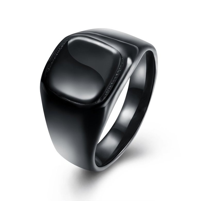 Wholesale Fashion vintage square Black Color Stainless Steel Mens Rings For Boy Friendship gift Jewelry Accessory TGSTR133