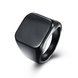 Wholesale Fashion vintage square Black Color Stainless Steel Mens Rings For Boy Friendship gift Jewelry Accessory TGSTR008