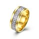 Wholesale Fashion Stainless Steel Woven pattern Ring for Men simple 24K gold Rings with 3 colours availble Male Jewelry Accessories TGSTR157