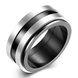 Wholesale European and American classic fashion Black Ring Simple Design Hoop Stainless Steel Anniversary Rings For Men  TGSTR179