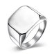 Wholesale Trendy vintage square silver Color Stainless Steel Mens Rings For Boy Friendship gift Jewelry Accessory TGSTR220