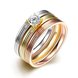 Wholesale Romantic Trendy Wedding women Rings  Luxury Cubic Zircon Rings Personality Carving stripe Ring 3 colors 3 layers Fashion Jewelry TGSTR191