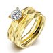 Wholesale Trendy Wedding women Rings Set Luxury Cubic Zircon Rings  Personality Ring 24K Gold Fashion Jewelry  TGSTR216