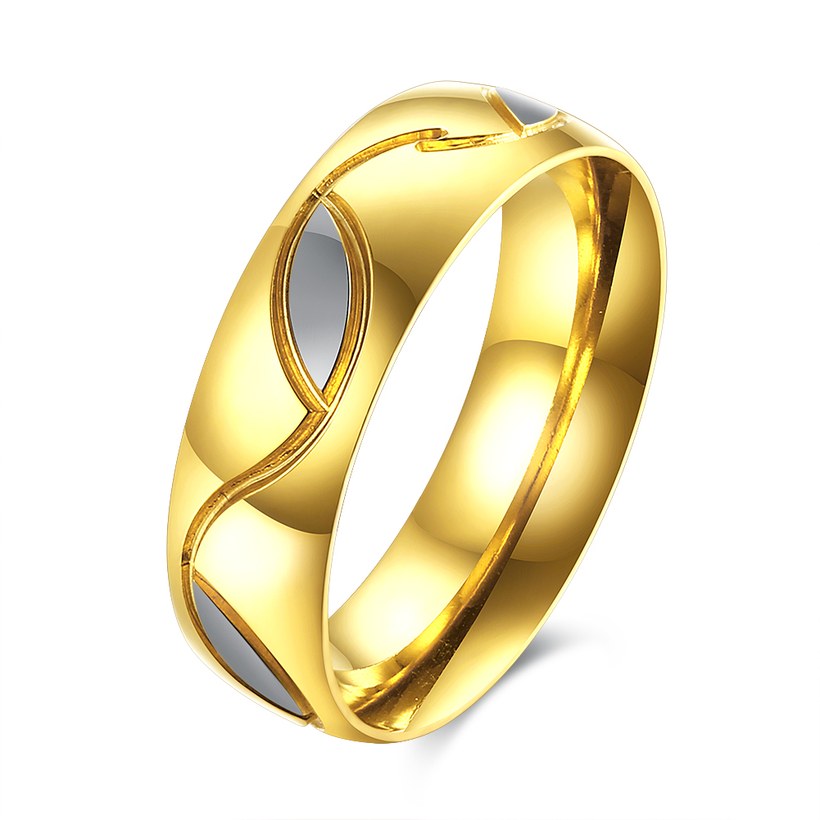 Wholesale Super popular Wedding couple rings  24k gold 2 colors titanium stainless steel zircon diamonds jewelry lover gifts for men TGSTR015