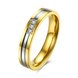 Wholesale Classic Alliances Marriage Couple Wedding Rings set for women zircon jewelry Gold color stainless steel jewelry TGSTR038